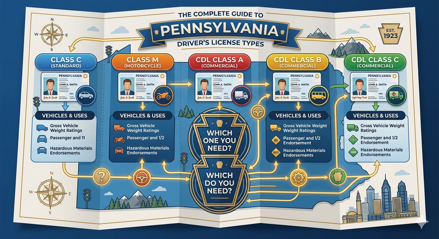 Pennsylvania Driver’s License Types
